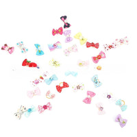 HKM-326995 Festive Pet Bow Headband Accessories - Set of 10 for Any Occasion