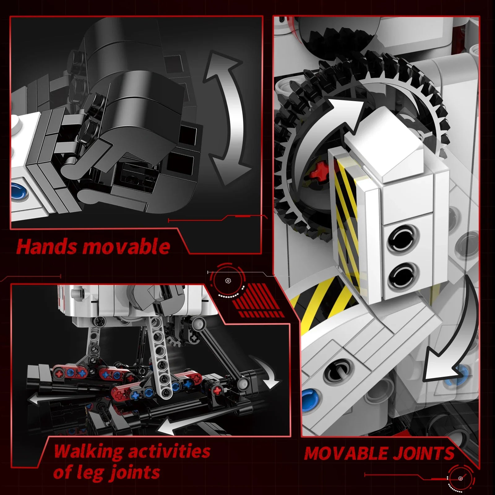 HKM-327059 Intelligent 3D Walking Robot Assembly Kit - Educational Remote Control STEM Building Block Toy for Ages 6+
