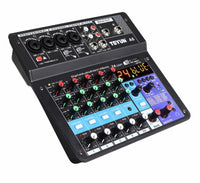 HKM-327187 6-Channel Professional Live Sound Mixer with USB and DSP Effects for Mobile and Computer Use