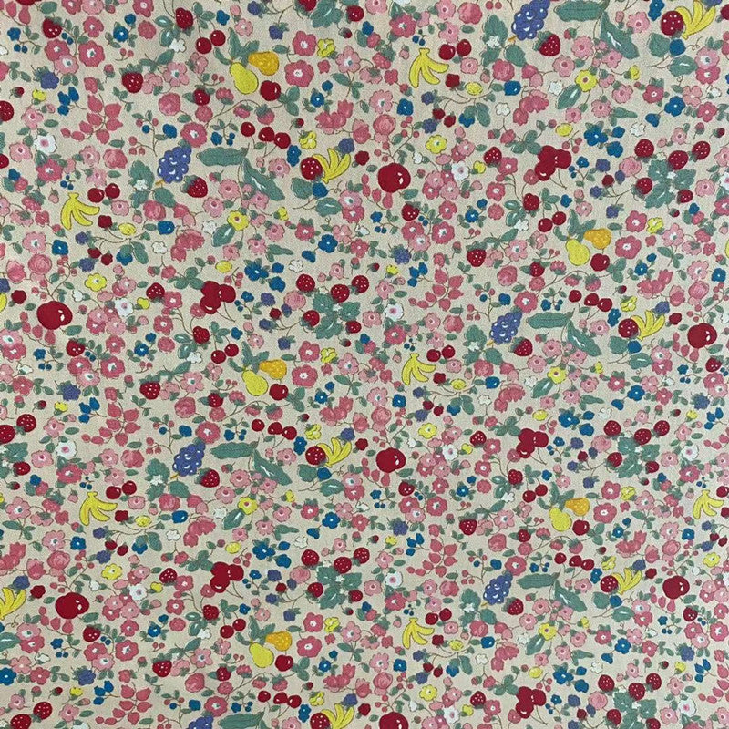 HKM-327315 Eco-Friendly Twill Cotton Fabric with Botanical Print for Children's Apparel and Home Décor
