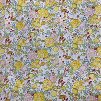 HKM-327315 Eco-Friendly Twill Cotton Fabric with Botanical Print for Children's Apparel and Home Décor
