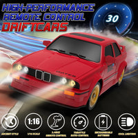 HKM-327443 1:16 Scale RC Drift Car, 4WD Remote Control Vehicle, Indoor/Outdoor Use, Ready-to-Go, 4 Channels