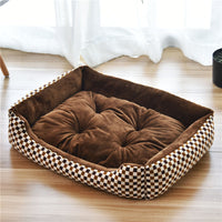 HKM-327443 Large Dog Bed for Golden Retrievers - Cozy Autumn & Winter Cotton Pet Nest with Soft Plush Material