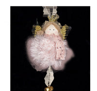 HKM-327443 Plush Snowman Doll Pendant for Festive Home Decoration in Pink