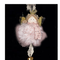HKM-327443 Plush Snowman Doll Pendant for Festive Home Decoration in Pink