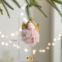 HKM-327443 Plush Snowman Doll Pendant for Festive Home Decoration in Pink