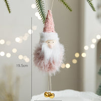 HKM-327443 Plush Snowman Doll Pendant for Festive Home Decoration in Pink