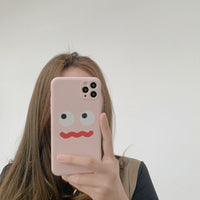 HKM-327571 Sakura Pink & Lavender Gray TPU Phone Case for Compatible iPhone Models