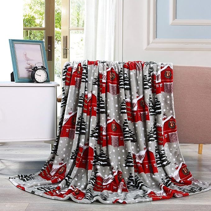 HKM-327635 Christmas Snowflake Flannel Blanket - 3D Printed Nap Quilt Available in Multiple Sizes