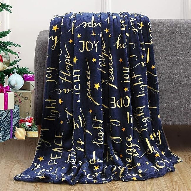 HKM-327635 Christmas Snowflake Flannel Blanket - 3D Printed Nap Quilt Available in Multiple Sizes