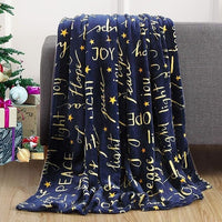 HKM-327635 Christmas Snowflake Flannel Blanket - 3D Printed Nap Quilt Available in Multiple Sizes