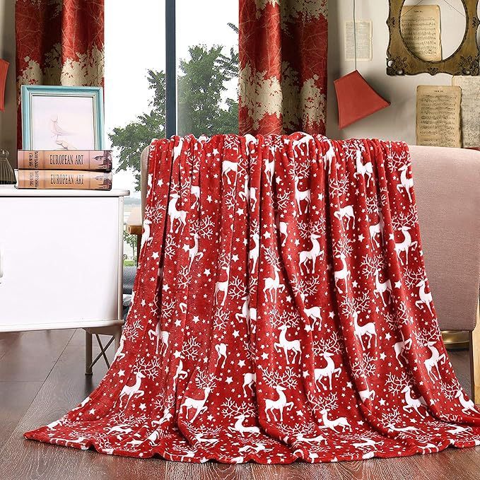 HKM-327635 Christmas Snowflake Flannel Blanket - 3D Printed Nap Quilt Available in Multiple Sizes