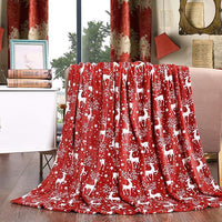 HKM-327635 Christmas Snowflake Flannel Blanket - 3D Printed Nap Quilt Available in Multiple Sizes