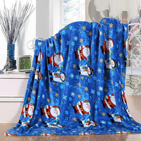 HKM-327635 Christmas Snowflake Flannel Blanket - 3D Printed Nap Quilt Available in Multiple Sizes