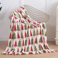 HKM-327635 Christmas Snowflake Flannel Blanket - 3D Printed Nap Quilt Available in Multiple Sizes
