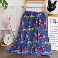 HKM-327635 Christmas Snowflake Flannel Blanket - 3D Printed Nap Quilt Available in Multiple Sizes