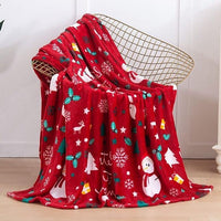HKM-327635 Christmas Snowflake Flannel Blanket - 3D Printed Nap Quilt Available in Multiple Sizes