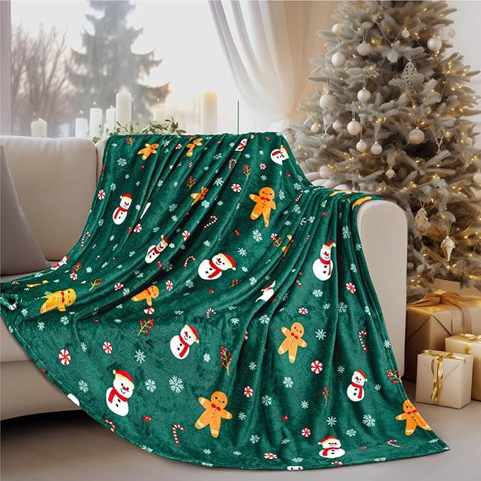HKM-327635 Christmas Snowflake Flannel Blanket - 3D Printed Nap Quilt Available in Multiple Sizes