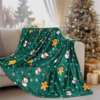 HKM-327635 Christmas Snowflake Flannel Blanket - 3D Printed Nap Quilt Available in Multiple Sizes