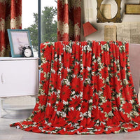 HKM-327635 Christmas Snowflake Flannel Blanket - 3D Printed Nap Quilt Available in Multiple Sizes