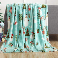 HKM-327635 Christmas Snowflake Flannel Blanket - 3D Printed Nap Quilt Available in Multiple Sizes