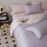 HKM-327635 Woolen Cotton Four-Piece Bed Set in Solid Color - Pure Long-Staple Cotton Bedding