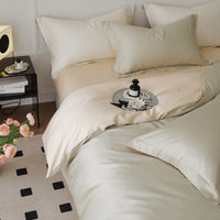 HKM-327635 Woolen Cotton Four-Piece Bed Set in Solid Color - Pure Long-Staple Cotton Bedding