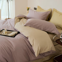HKM-327635 Woolen Cotton Four-Piece Bed Set in Solid Color - Pure Long-Staple Cotton Bedding