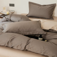 HKM-327635 Woolen Cotton Four-Piece Bed Set in Solid Color - Pure Long-Staple Cotton Bedding