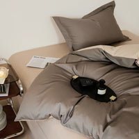 HKM-327635 Woolen Cotton Four-Piece Bed Set in Solid Color - Pure Long-Staple Cotton Bedding
