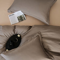 HKM-327635 Woolen Cotton Four-Piece Bed Set in Solid Color - Pure Long-Staple Cotton Bedding