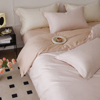 HKM-327635 Woolen Cotton Four-Piece Bed Set in Solid Color - Pure Long-Staple Cotton Bedding