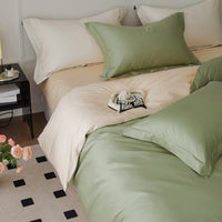 HKM-327635 Woolen Cotton Four-Piece Bed Set in Solid Color - Pure Long-Staple Cotton Bedding