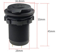 HKM-327827 Waterproof Vehicle Cigarette Lighter Socket with USB Port for Car Modification