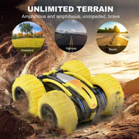 HKM-327891 Amphibious 2.4G Double-Sided RC Stunt Car with 360° Rotation for All-Terrain Fun