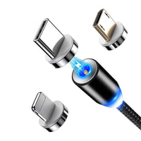 HKM-328019 Magnetic Charging Cable for iPhone and Android - Universal Compatibility with LED Indicator and Dustproof Design