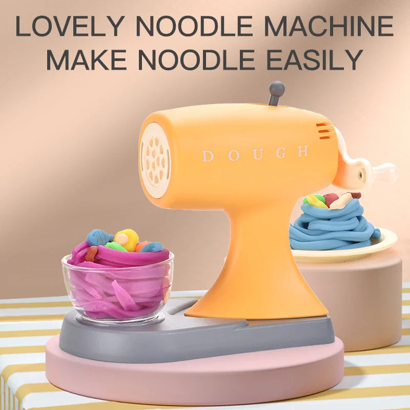 HKM-328211 Colorful Soft Clay Noodle Making Machine Toy Set for Kids Ages 3+ - 8 Colors Included