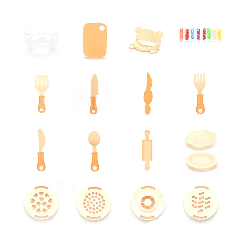 HKM-328211 Colorful Soft Clay Noodle Making Machine Toy Set for Kids Ages 3+ - 8 Colors Included