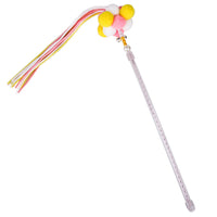 HKM-328275 Korean Velvet Cat Teaser Stick with Colorful Balls for Interactive Play and Dental Relief
