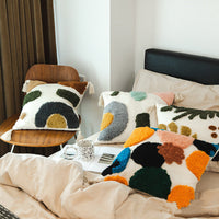 HKM-328403 Tufted Cotton Decorative Pillowcase for Modern Home Decor - Various Floral Designs