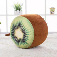 HKM-328467 Creative Cartoon Fruit Inflatable Stool with Thick Flannel Fabric and PVC Liner for Fun Decor and Gifts