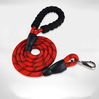 HKM-328467 Nylon Dog Collar for Medium and Large Breeds - Black, Red, Camouflage, Leopard Print Options