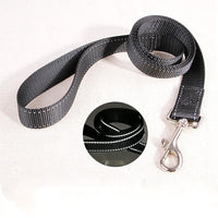 HKM-328467 Nylon Dog Collar for Medium and Large Breeds - Black, Red, Camouflage, Leopard Print Options