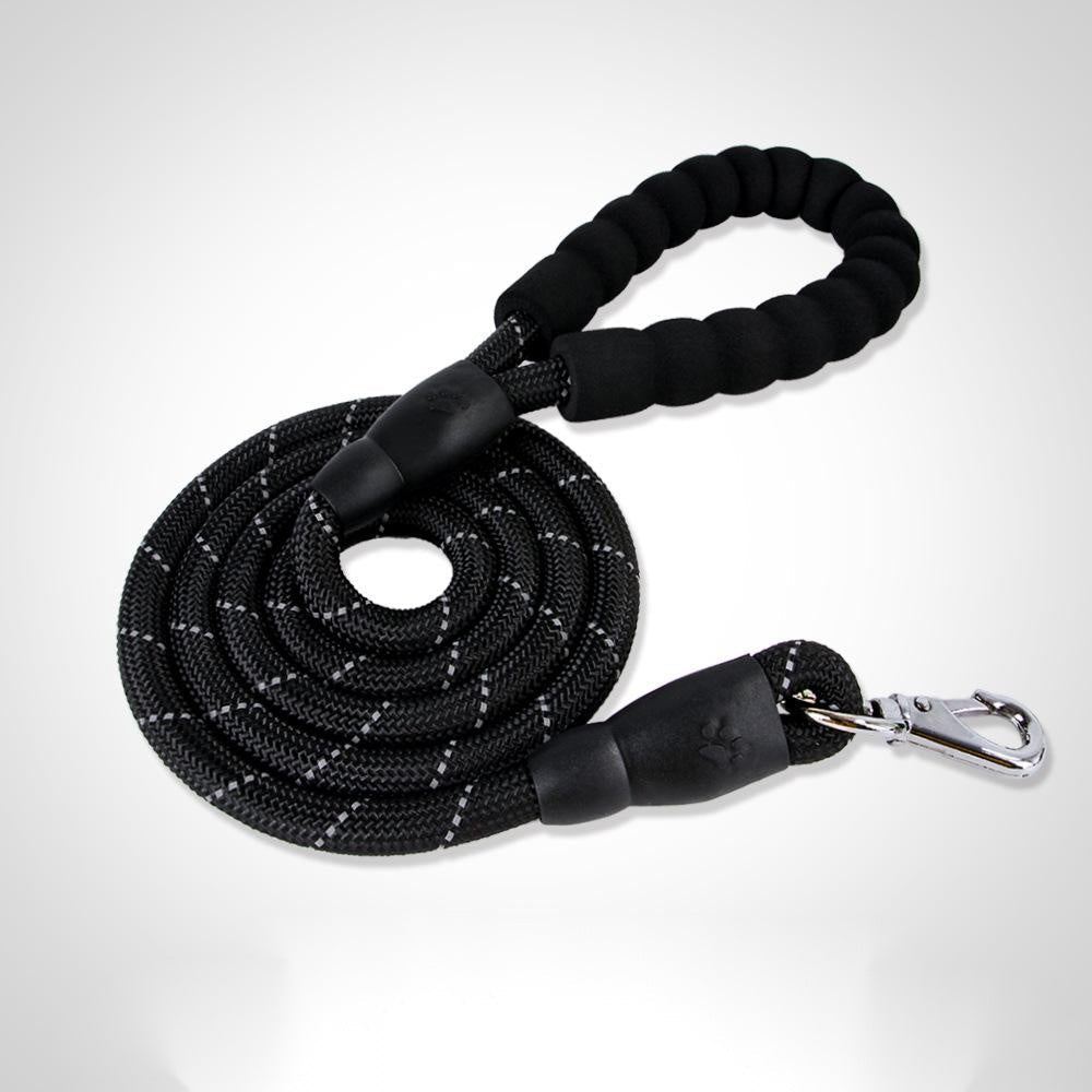 HKM-328467 Nylon Dog Collar for Medium and Large Breeds - Black, Red, Camouflage, Leopard Print Options