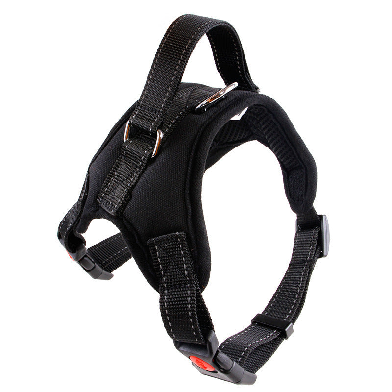 HKM-328467 Nylon Dog Collar for Medium and Large Breeds - Black, Red, Camouflage, Leopard Print Options