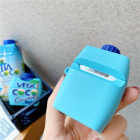 HKM-328531 Coconut Water Silicone Earphone Case for AirPods 1/2 and AirPods Pro 3 with Hook