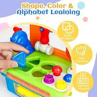 HKM-328595 Toddler Tool Bench Set with Shape Sorter and Mechanic Tools for Role Play Activities