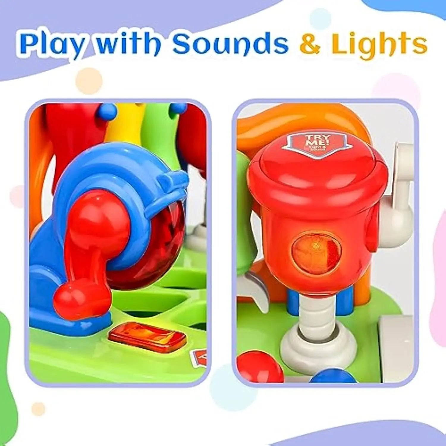 HKM-328595 Toddler Tool Bench Set with Shape Sorter and Mechanic Tools for Role Play Activities