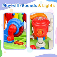 HKM-328595 Toddler Tool Bench Set with Shape Sorter and Mechanic Tools for Role Play Activities