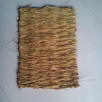 HKM-328659 Natural Hand-Woven Straw Mat for Small Pets - Safe, Non-Toxic Chew Toy and Bed Accessory, Two Sizes Available